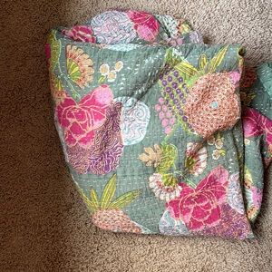 Kantha quilt, not sure of exact measurements but I had it on my king